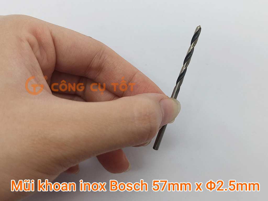 Mũi khoan inox Bosch 57mm x Φ2.5mm