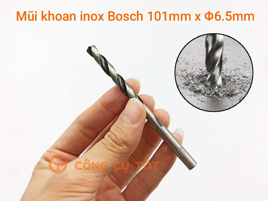 Mũi khoan inox Bosch 101mm x Φ6.5mm