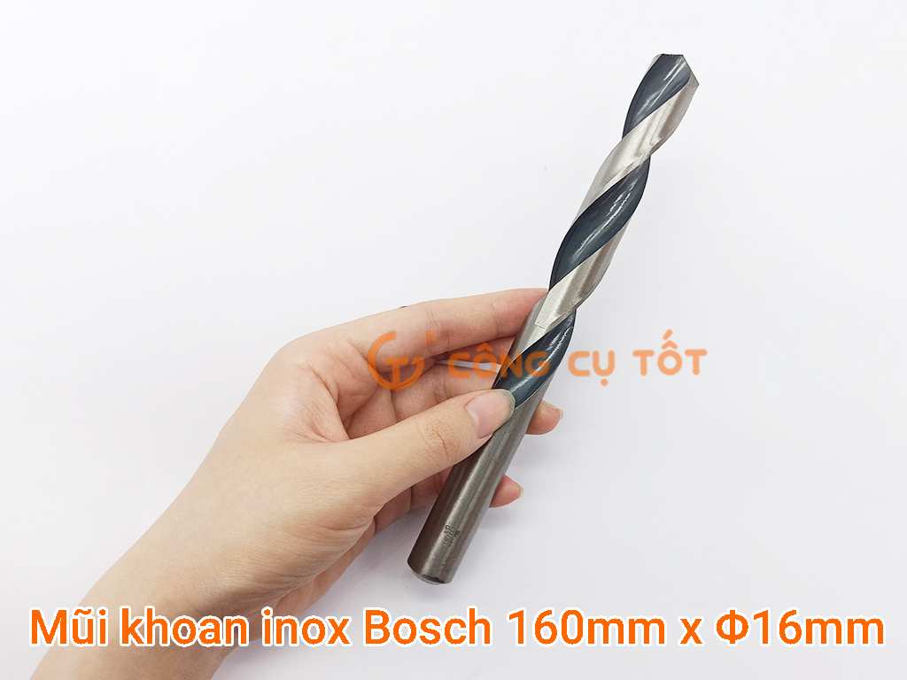 Mũi khoan inox Bosch 160mm x Φ16.0mm