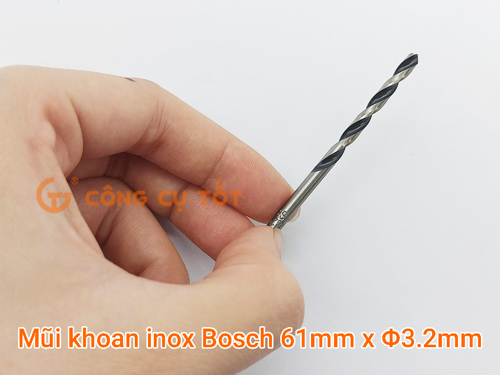 Mũi khoan inox Bosch 61mm x Φ3.2mm