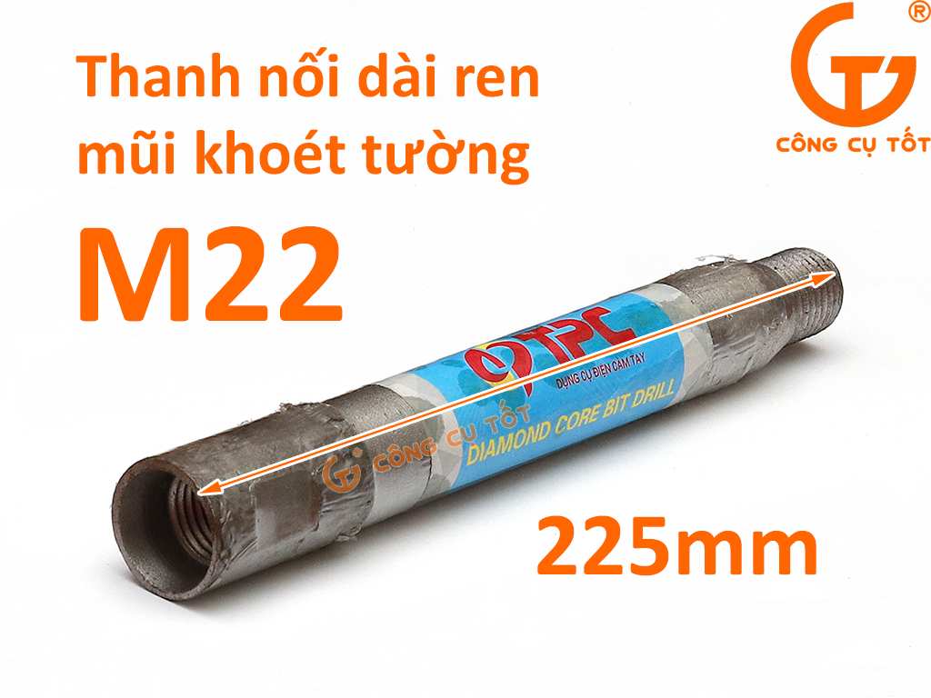 Thanh nối dài ren M22 225mm