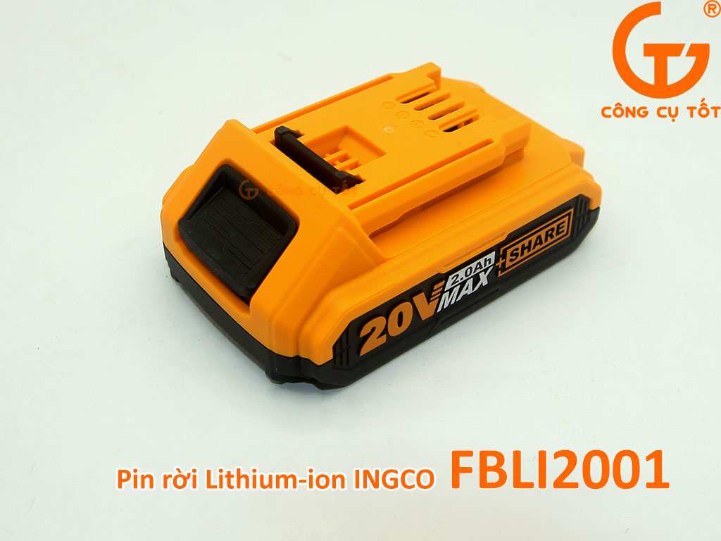 Pin litium 2.0Ah 20V FBLI2001 cho dụng cụ cầm tay INGCO