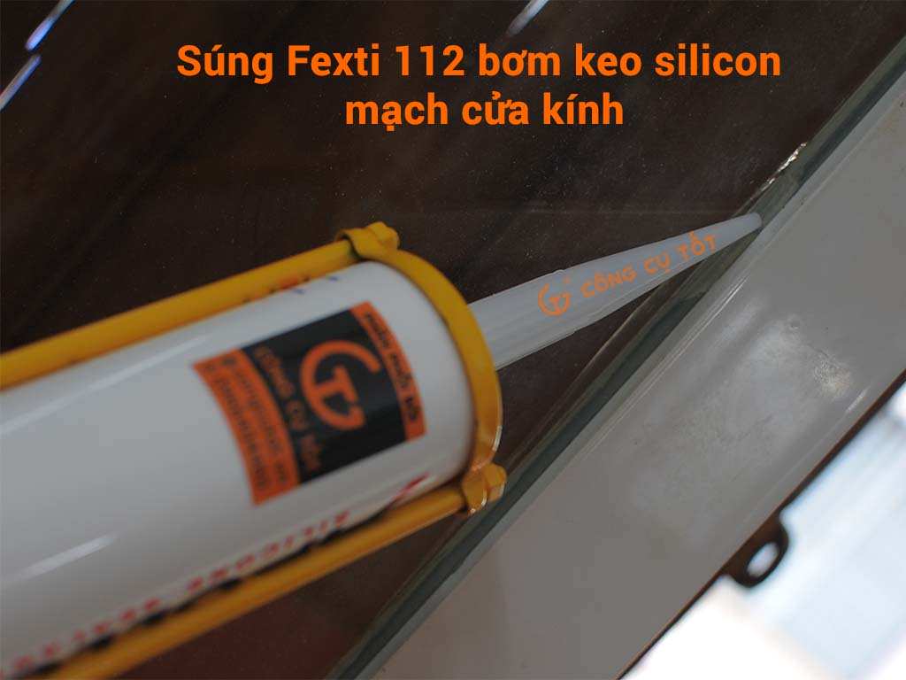 Súng Fexti phù hợp với hầu hết các loại keo silicon dạng ống, tuýp