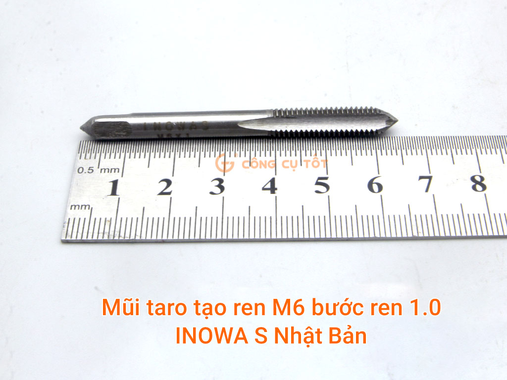 Kích thước của mũi taro M6x1.0 INOWA S Nhật Bản