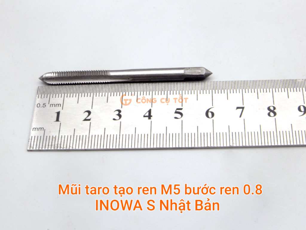 Kích thước của mũi taro M5x0.8 INOWA S Nhật Bản