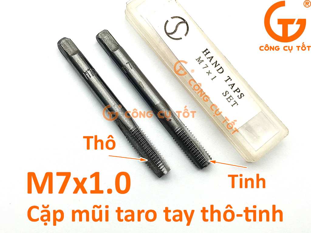 Cặp mũi tarô thô và tinh M7x1.0