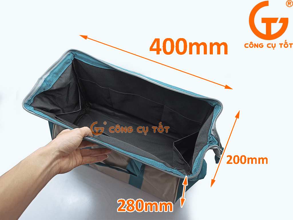 Túi đồ nghề 16 inch Total THT26161 kích thước.