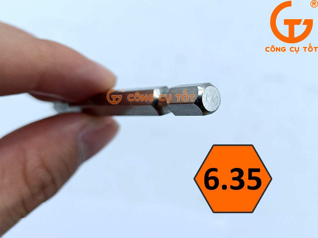 Mũi bắt vít chuôi 6.35mm phổ biến, dễ dàng lắp ghép với nhiều thiết bị trên thị trường
