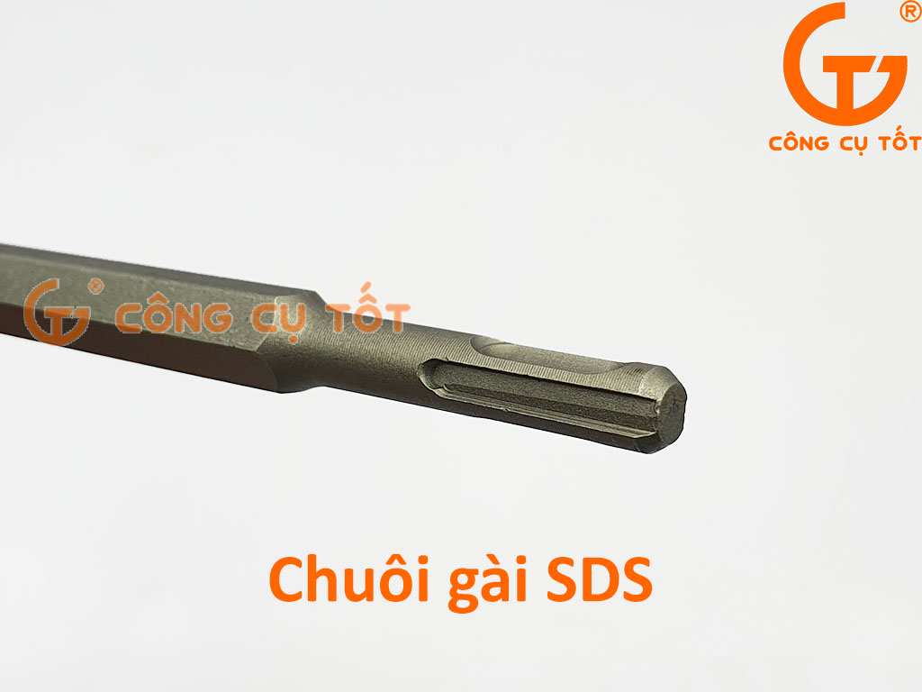 Chuôi gài SDS trên mũi đục bê tông phù hợp với nhiều loại máy khoan, đục.
