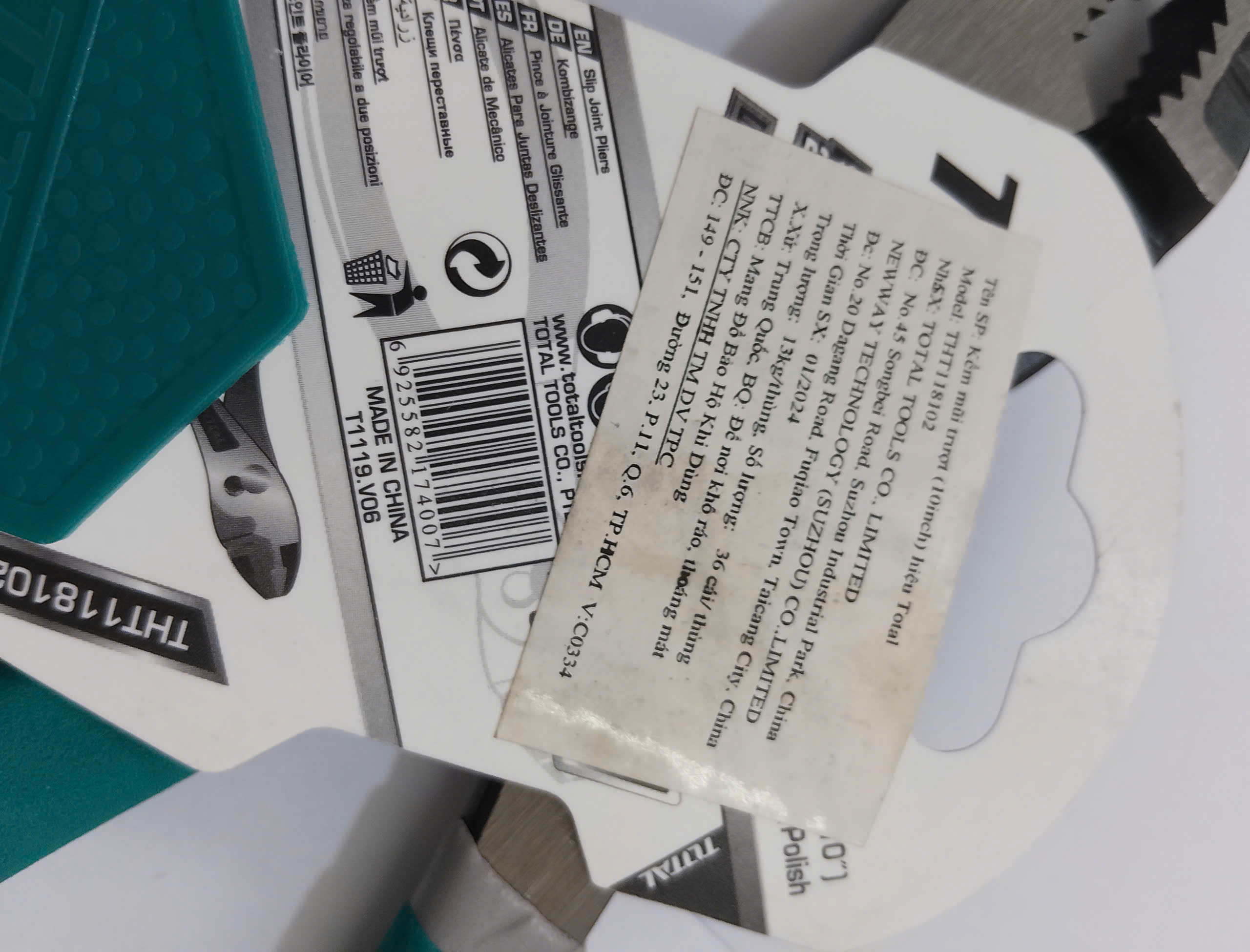 Hình ảnh 7 của mặt hàng Kềm mũi trượt (36/T)