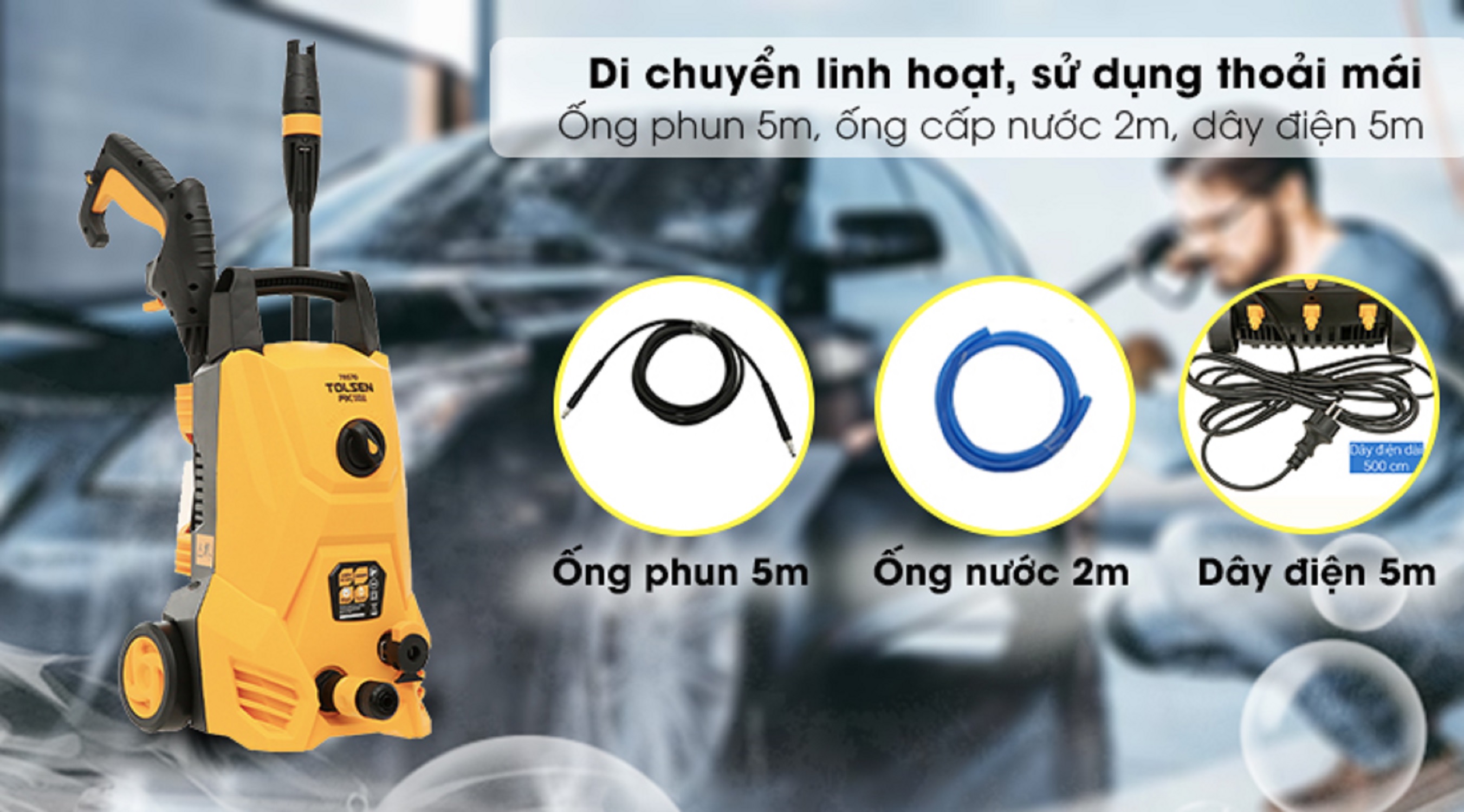 Hình ảnh 15 của mặt hàng MÁY XỊT NƯỚC ÁP SUẤT 1.400W 5M