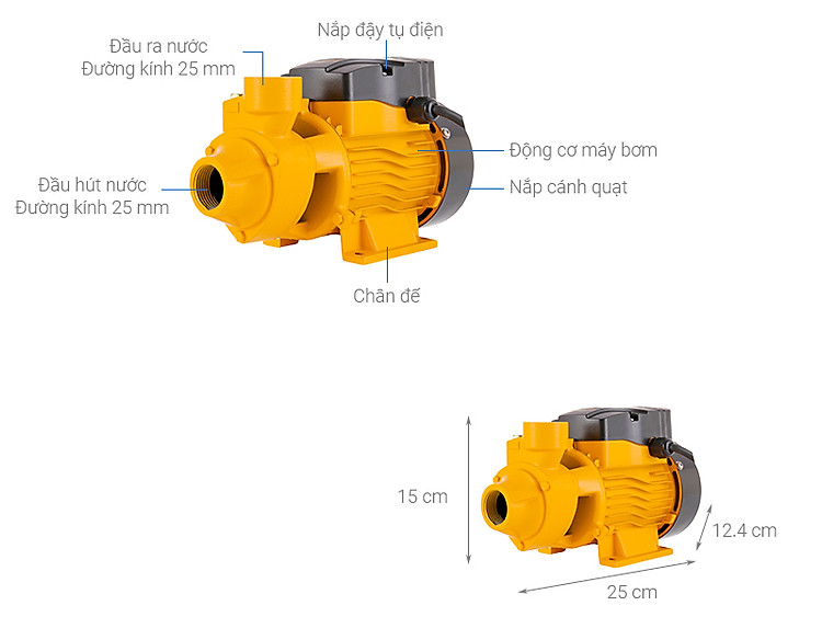 Hình ảnh 1 của mặt hàng Máy bơm nước 0.5hp TOLSEN 79970