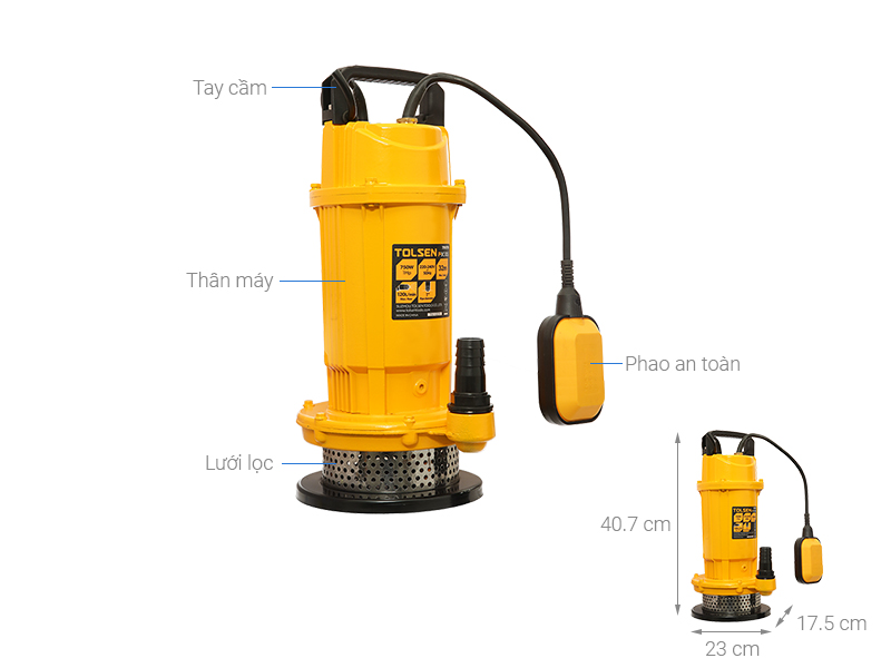 Hình ảnh 7 của mặt hàng Máy bơm chìm 370W (0.5Hp) TOLSEN 79978