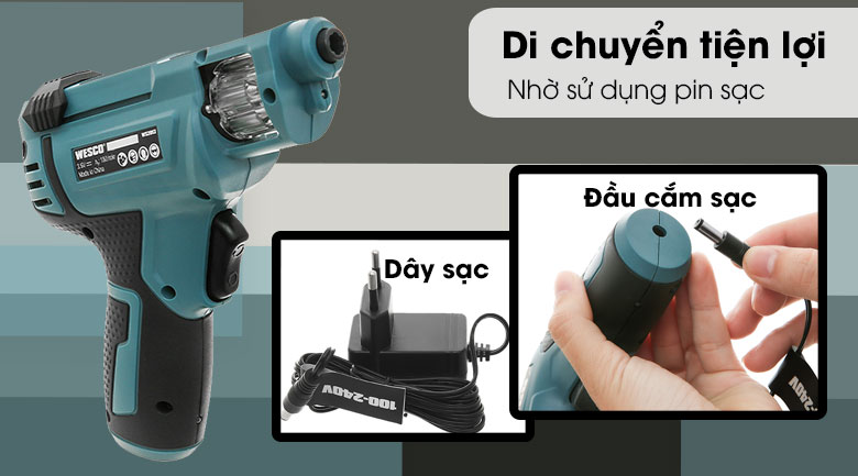 Hình ảnh 10 của mặt hàng MÁY MỞ VÍT 1/4'' 3.6V WESCO