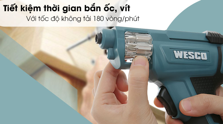 Hình ảnh 13 của mặt hàng MÁY MỞ VÍT 1/4'' 3.6V WESCO