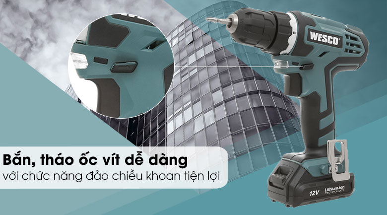 Hình ảnh 16 của mặt hàng MÁY MỞ VÍT 12V WESCO ( 2 PIN )