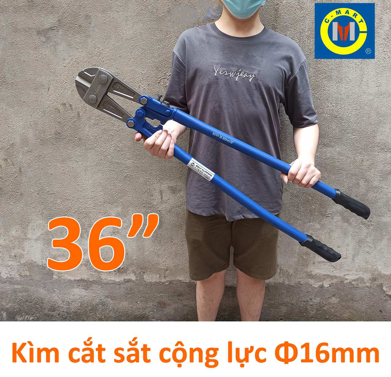 Hình ảnh 4 của mặt hàng Kìm cộng lực 36inch - 900mm C-Mart A0741-36 cắt sắt Ø16mm