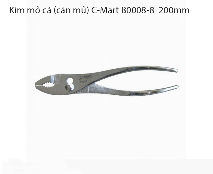 Hình ảnh 3 của mặt hàng Kìm mỏ cá (cán mủ) C-Mart B0008-8 200mm/8"