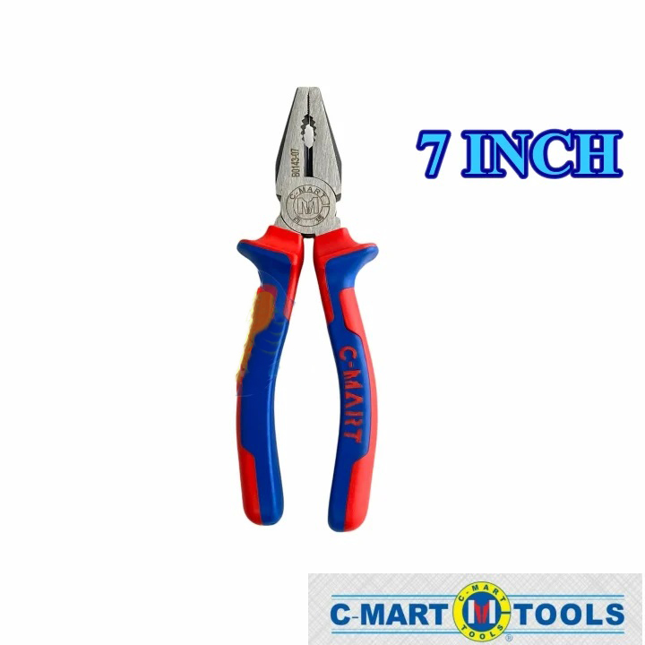 Hình ảnh 1 của mặt hàng Kìm điện cán đỏ xanh C-Mart B0143-7 175mm/7"