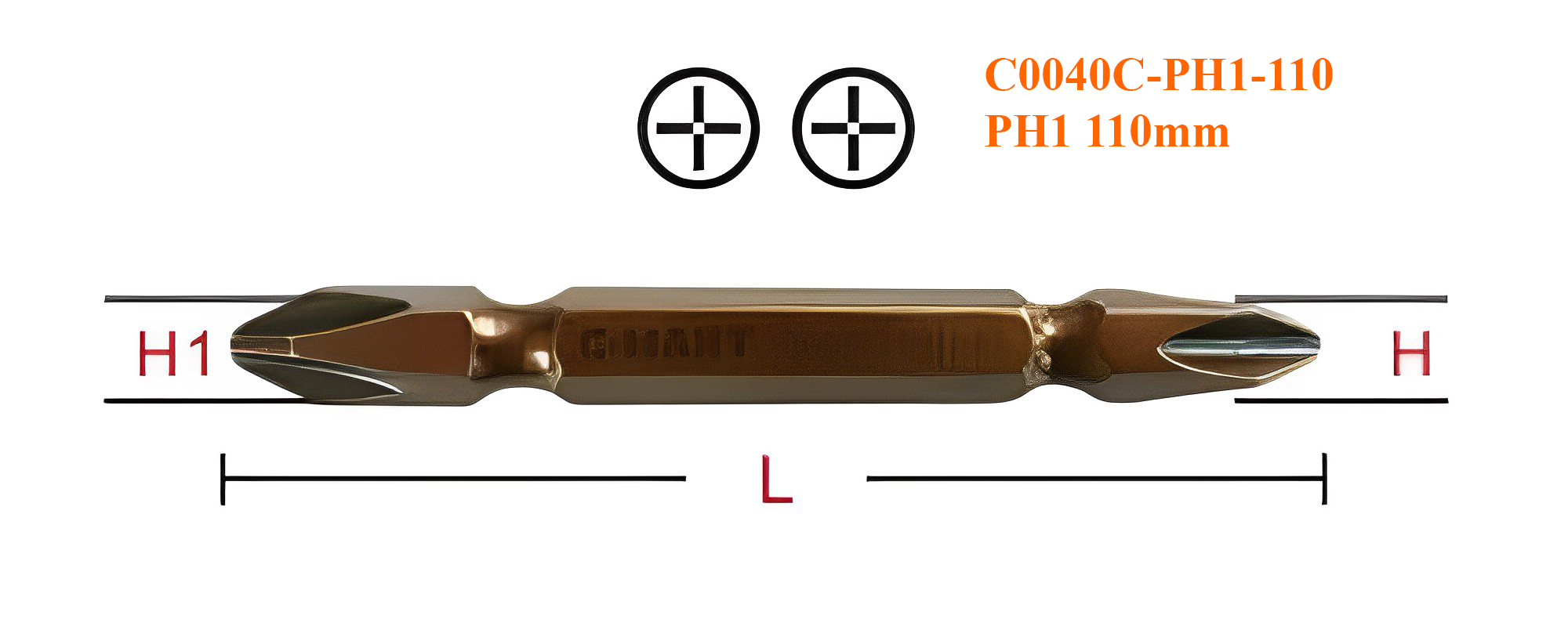 Hình ảnh 3 của mặt hàng Mũi bắn vít PH1 110mm