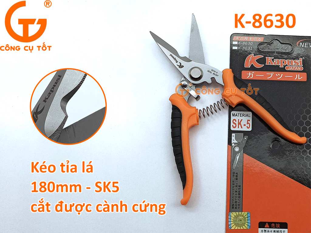 Hình ảnh 1 của mặt hàng KÉO CẮT CÀNH KAPUSI NHỌN (8630) (12/108)