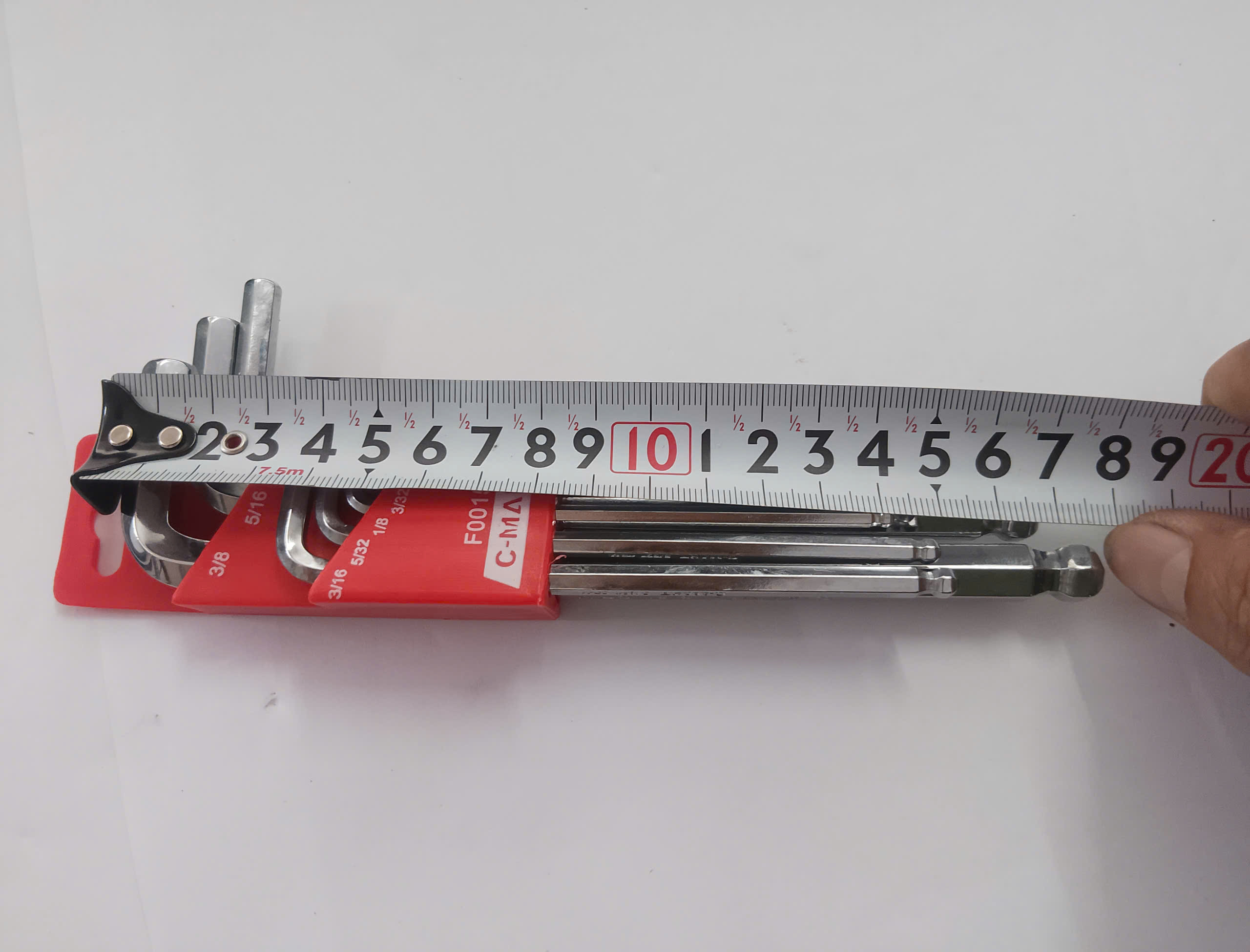 Hình ảnh 7 của mặt hàng Bộ lục giác đầu bi 9 cây hệ inch C-Mart F0015-1
