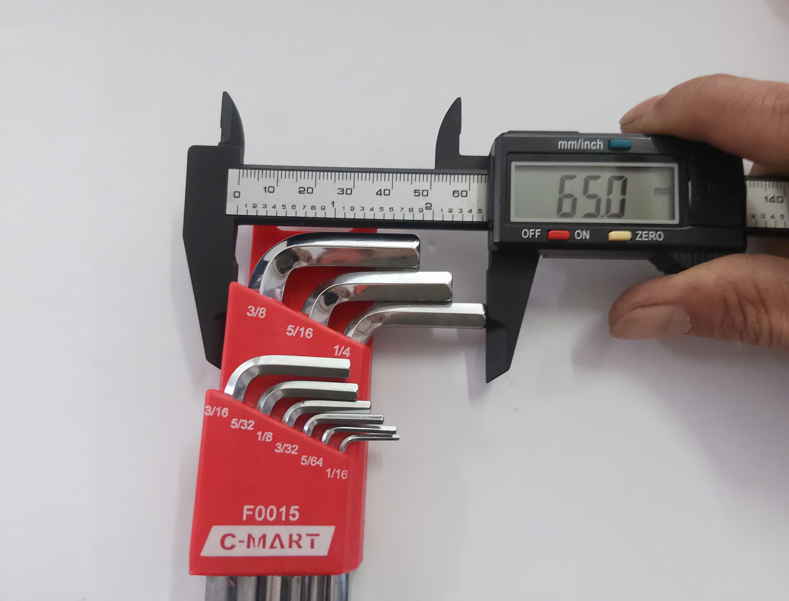 Hình ảnh 8 của mặt hàng Bộ lục giác đầu bi 9 cây hệ inch C-Mart F0015-1