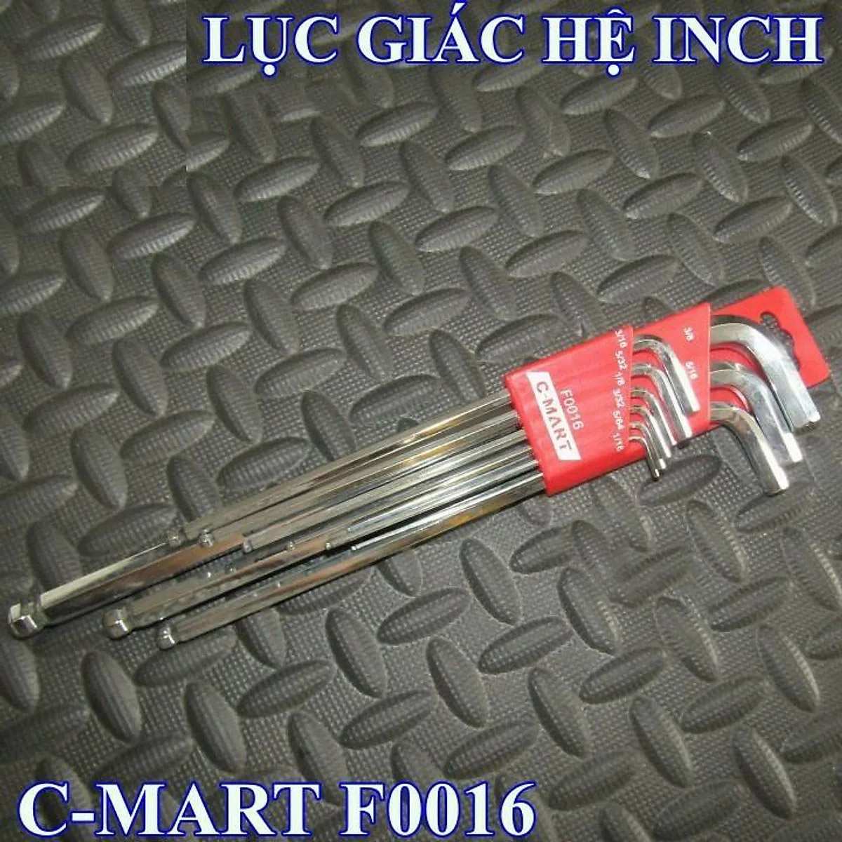 Hình ảnh 5 của mặt hàng Bộ lục giác đầu bi 9 cây hệ inch C-Mart F0016-1