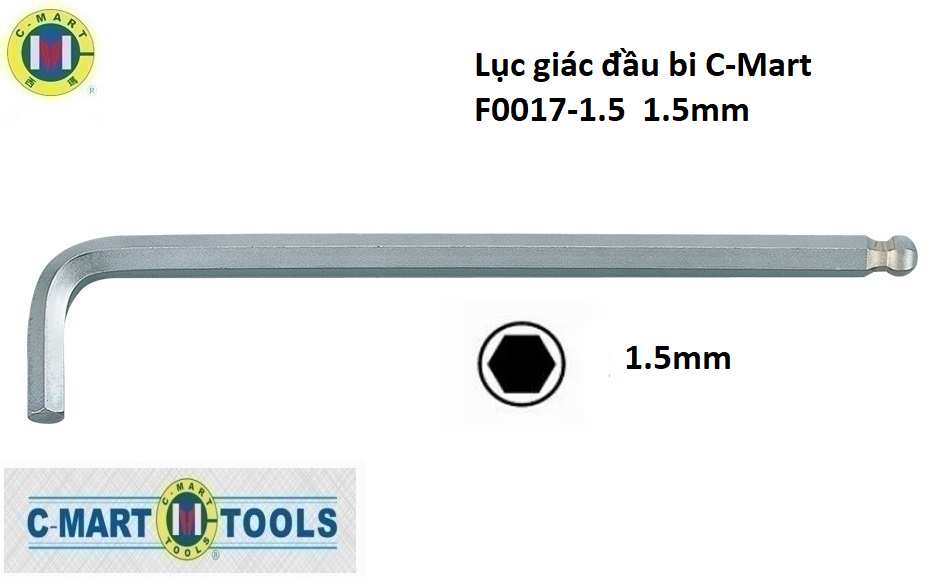 Hình ảnh 2 của mặt hàng Lục giác đầu bi C-Mart F0017-1.5 1.5mm