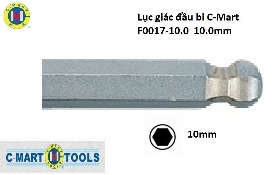 Hình ảnh 3 của mặt hàng Lục giác đầu bi C-Mart F0017-10.0 10.0mm