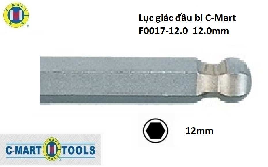 Hình ảnh 2 của mặt hàng Lục giác đầu bi C-Mart F0017-12.0 12.0mm