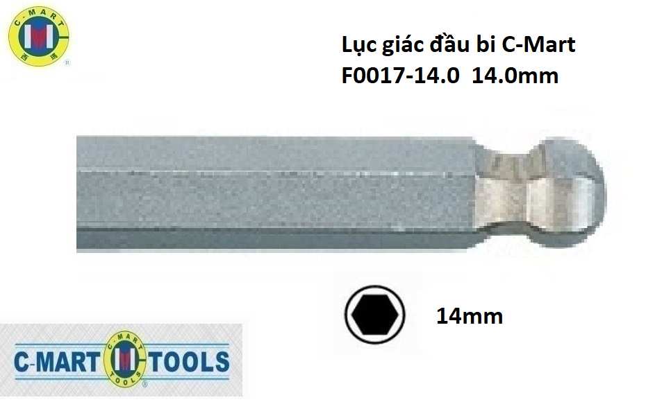 Hình ảnh 1 của mặt hàng Lục giác đầu bi C-Mart F0017-14.0 14.0mm