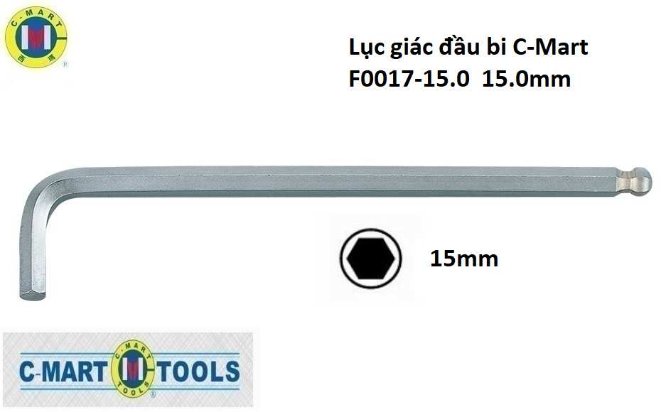 Hình ảnh 3 của mặt hàng Lục giác đầu bi C-Mart F0017-15.0 15.0mm