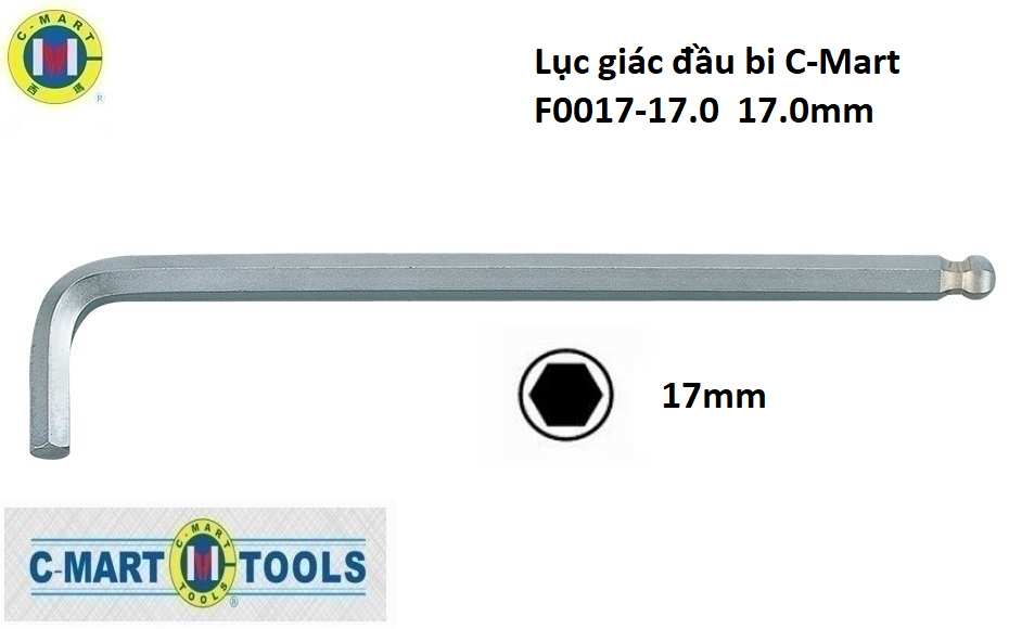 Hình ảnh 3 của mặt hàng Lục giác đầu bi C-Mart F0017-17.0 17.0mm
