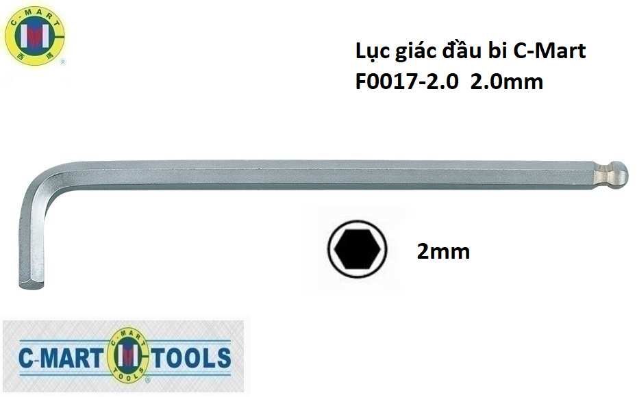Hình ảnh 3 của mặt hàng Lục giác đầu bi C-Mart F0017-2.0 2.0mm