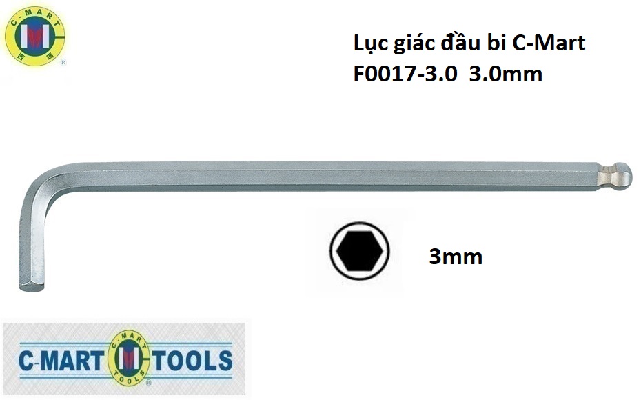 Hình ảnh 3 của mặt hàng Lục giác đầu bi C-Mart F0017-3.0 3.0mm