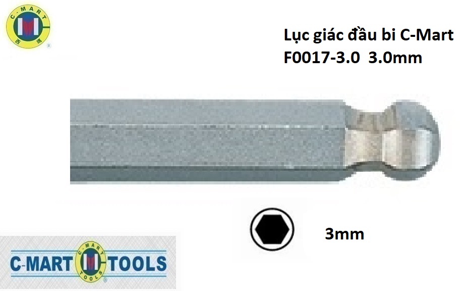 Hình ảnh 2 của mặt hàng Lục giác đầu bi C-Mart F0017-3.0 3.0mm
