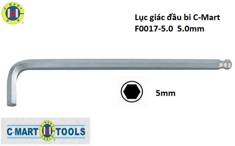 Hình ảnh 3 của mặt hàng Lục giác đầu bi C-Mart F0017-5.0 5.0mm