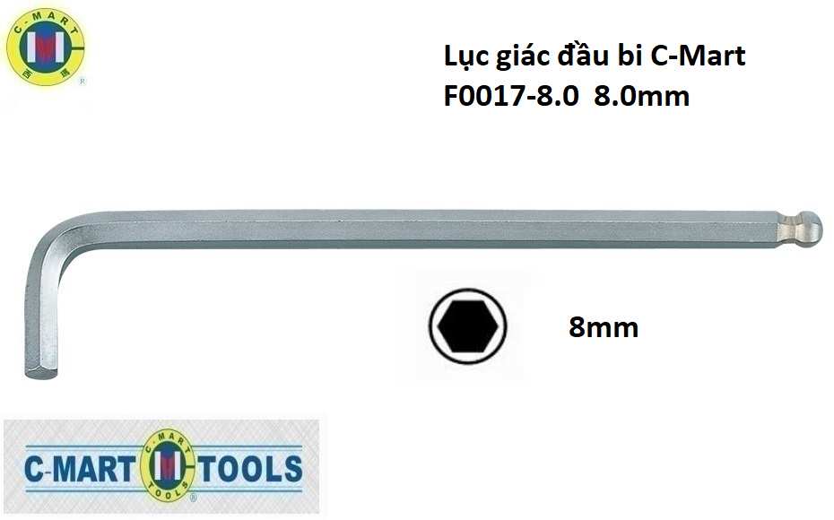 Hình ảnh 3 của mặt hàng Lục giác đầu bi C-Mart F0017-8.0 8.0mm
