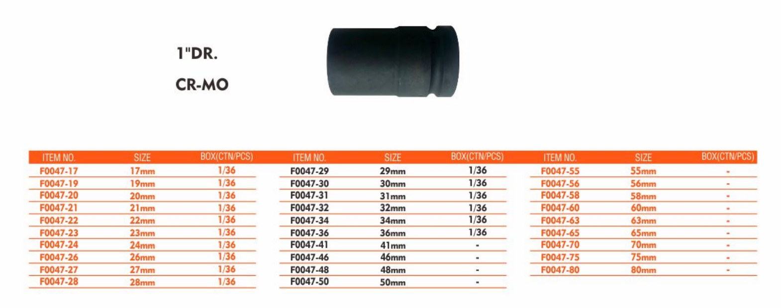 Hình ảnh 2 của mặt hàng Đầu típ lục giác 1" 50mm