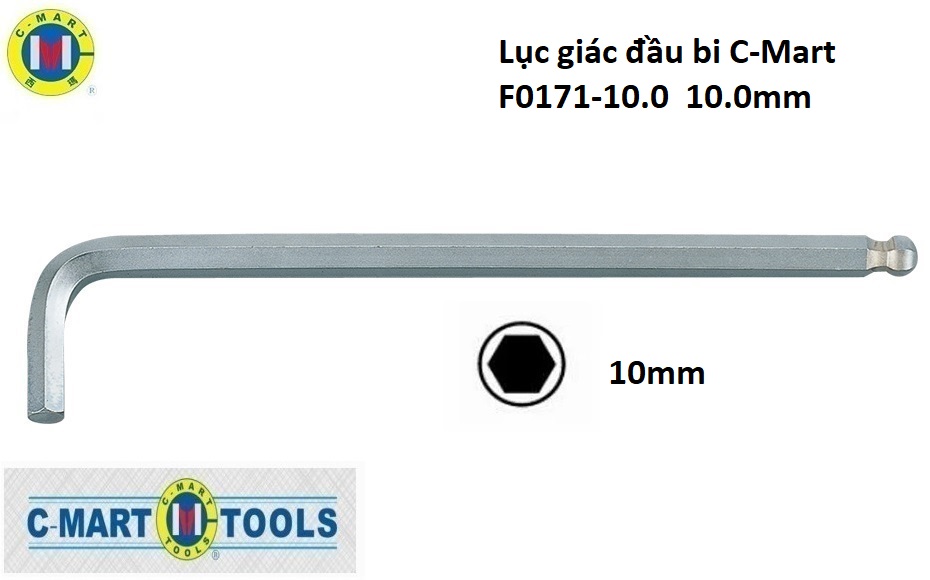 Hình ảnh 2 của mặt hàng Lục giác đầu bi C-Mart F0171-10.0 10.0mm