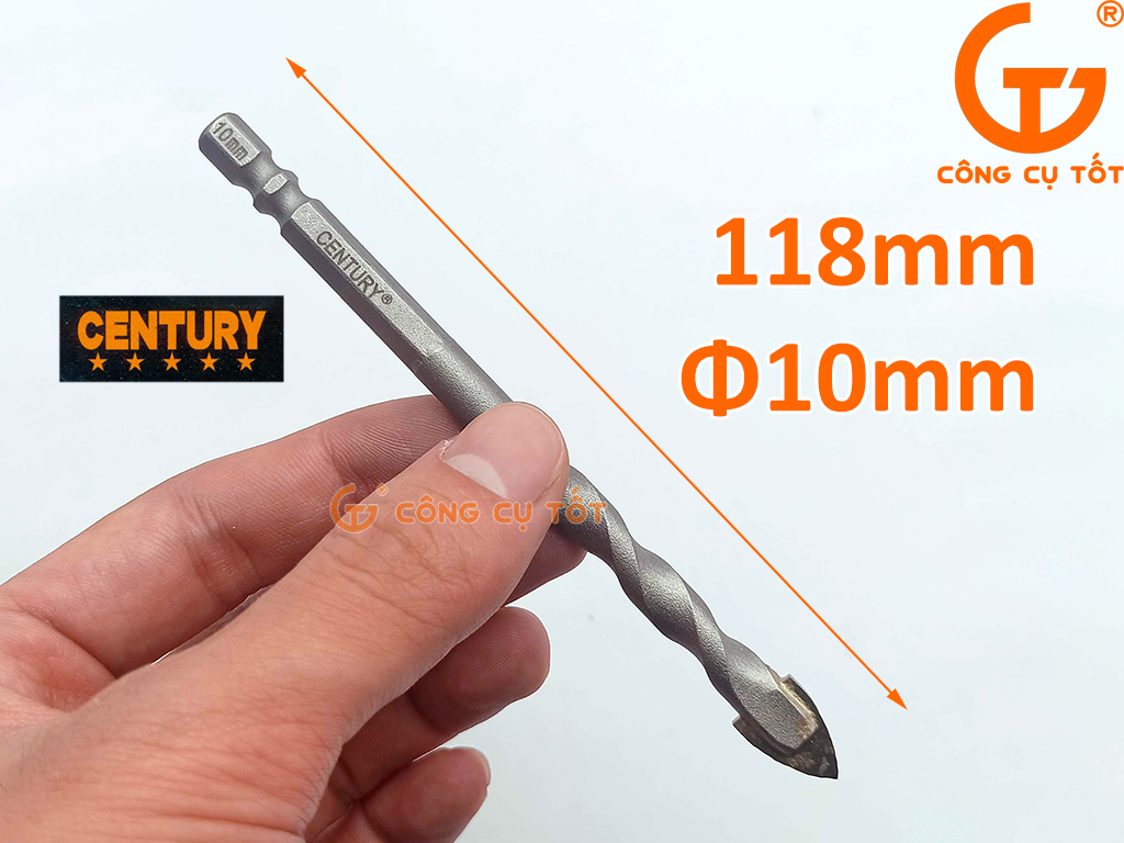 Hình ảnh 12 của mặt hàng Mũi khoan đa năng 2 cạnh 10mm Century