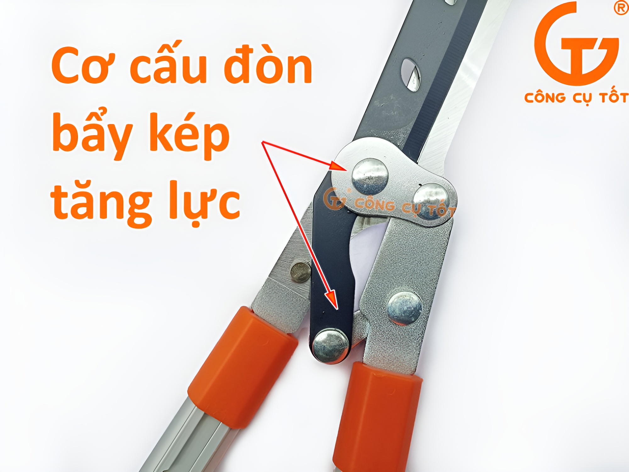 Hình ảnh 12 của mặt hàng Kéo cắt cỏ cao cấp cán cam đen TOP