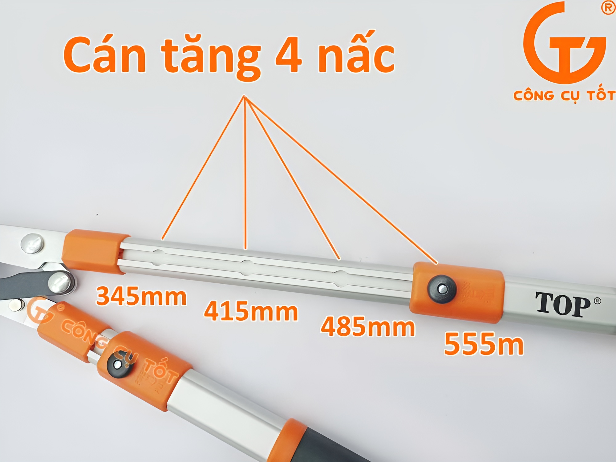 Hình ảnh 14 của mặt hàng Kéo cắt cỏ cao cấp cán cam đen TOP