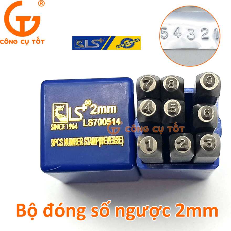 Hình ảnh 1 của mặt hàng Đóng Số Bộ 9pcs Ngược 2mm LS - hộp xanh