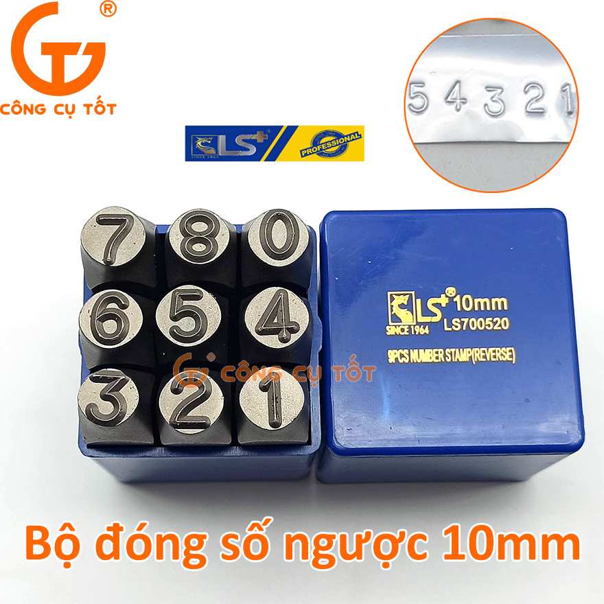 Hình ảnh 1 của mặt hàng Đóng Số Bộ 9pcs Ngược 10mm LS - hộp xanh