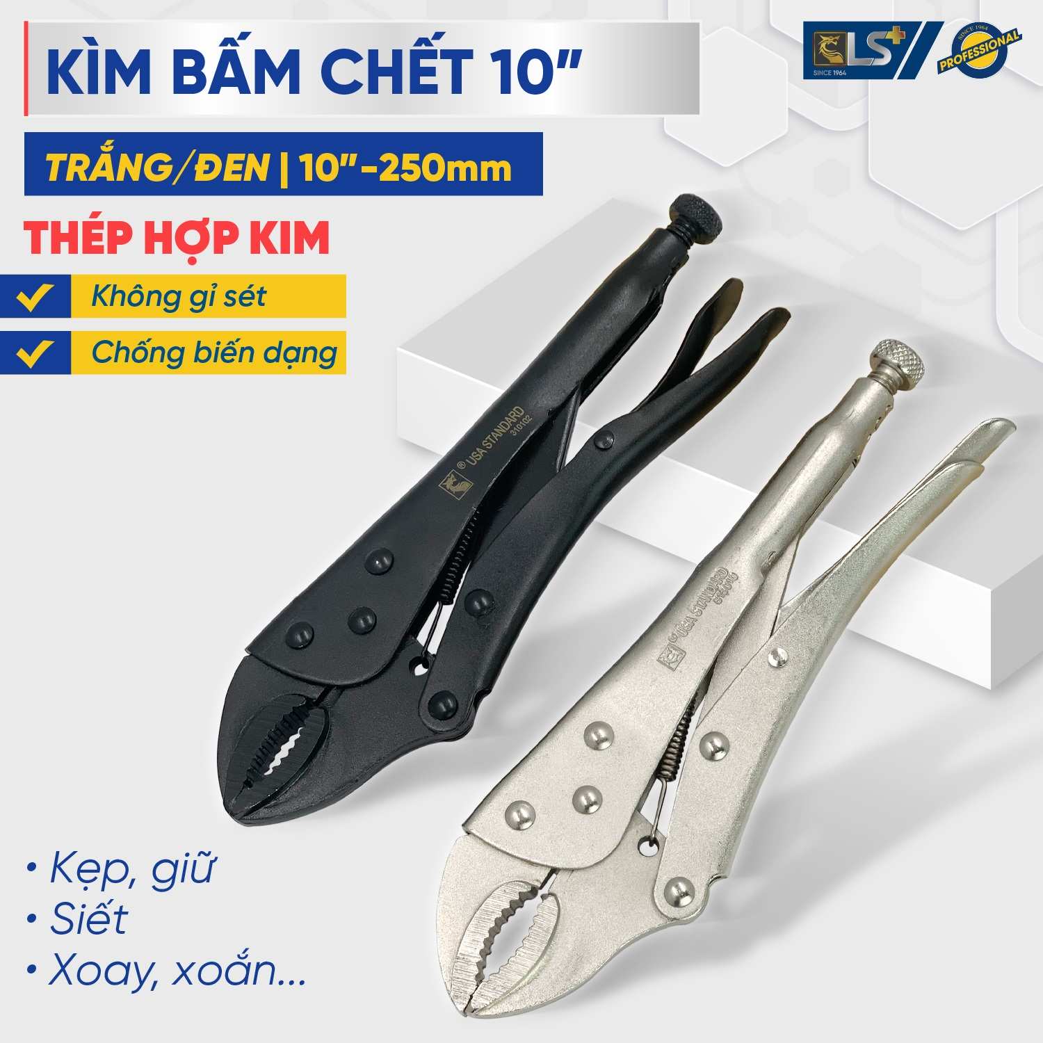 Hình ảnh 1 của mặt hàng Kìm Bấm Chết 10" 10" Trắng LS