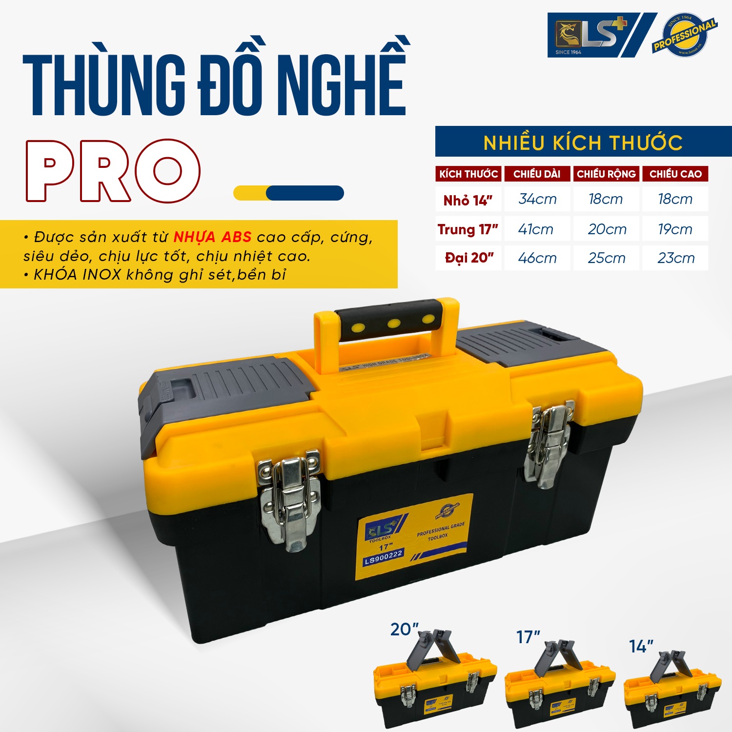 Hình ảnh 6 của mặt hàng Thùng Đồ Nghề Pro Cỡ Đại 19" LS