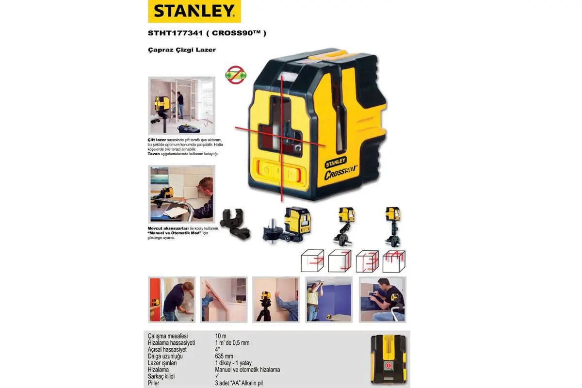 Hình ảnh 2 của mặt hàng Máy đo cân bằng tia laser CROSS90 Stanley STHT1-77341