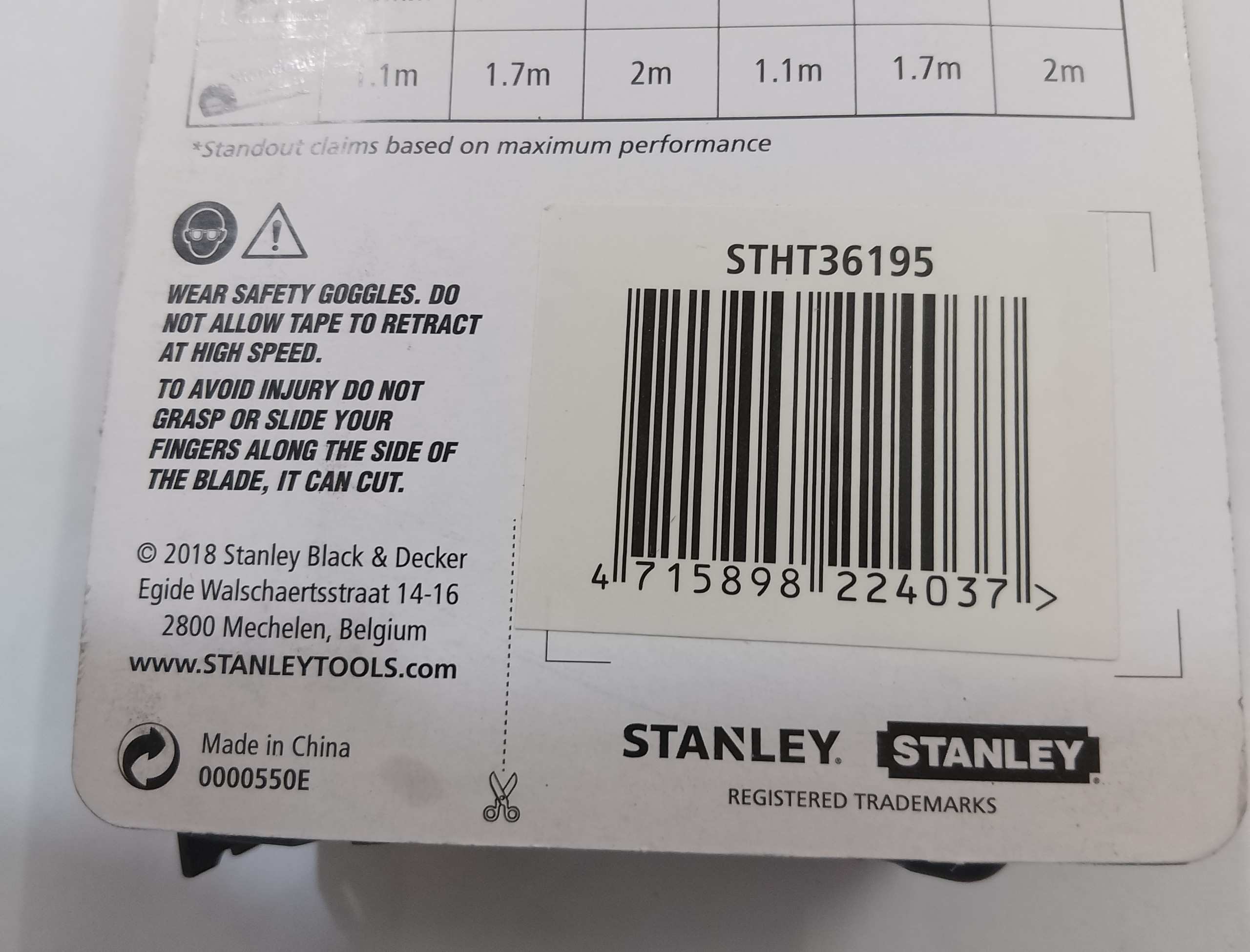 Hình ảnh 23 của mặt hàng Thước cuộn Tylon 8M/26-25MM Stanley STHT36195